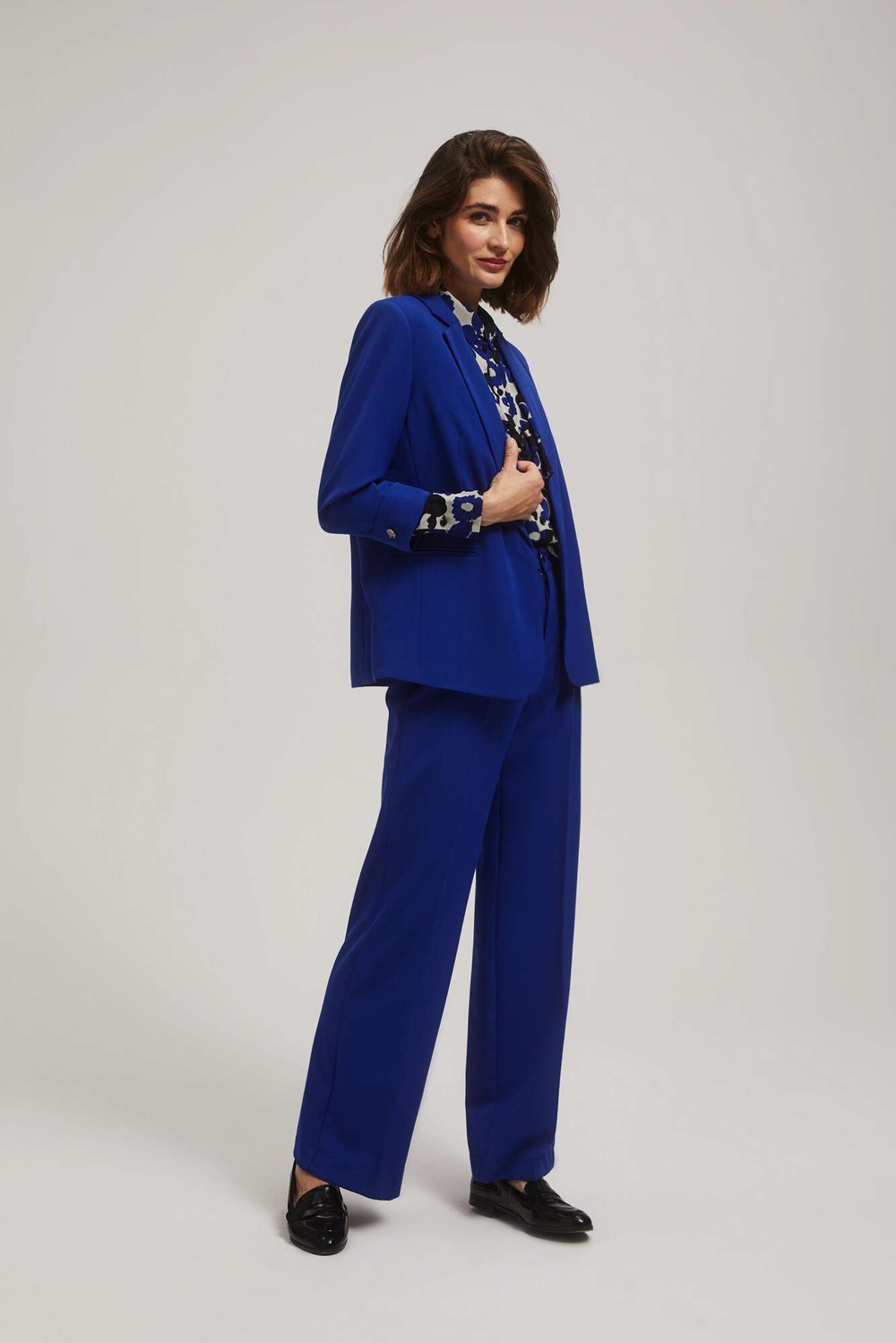 Marisse Smooth Jacket With 3/4 Sleeves, Blue