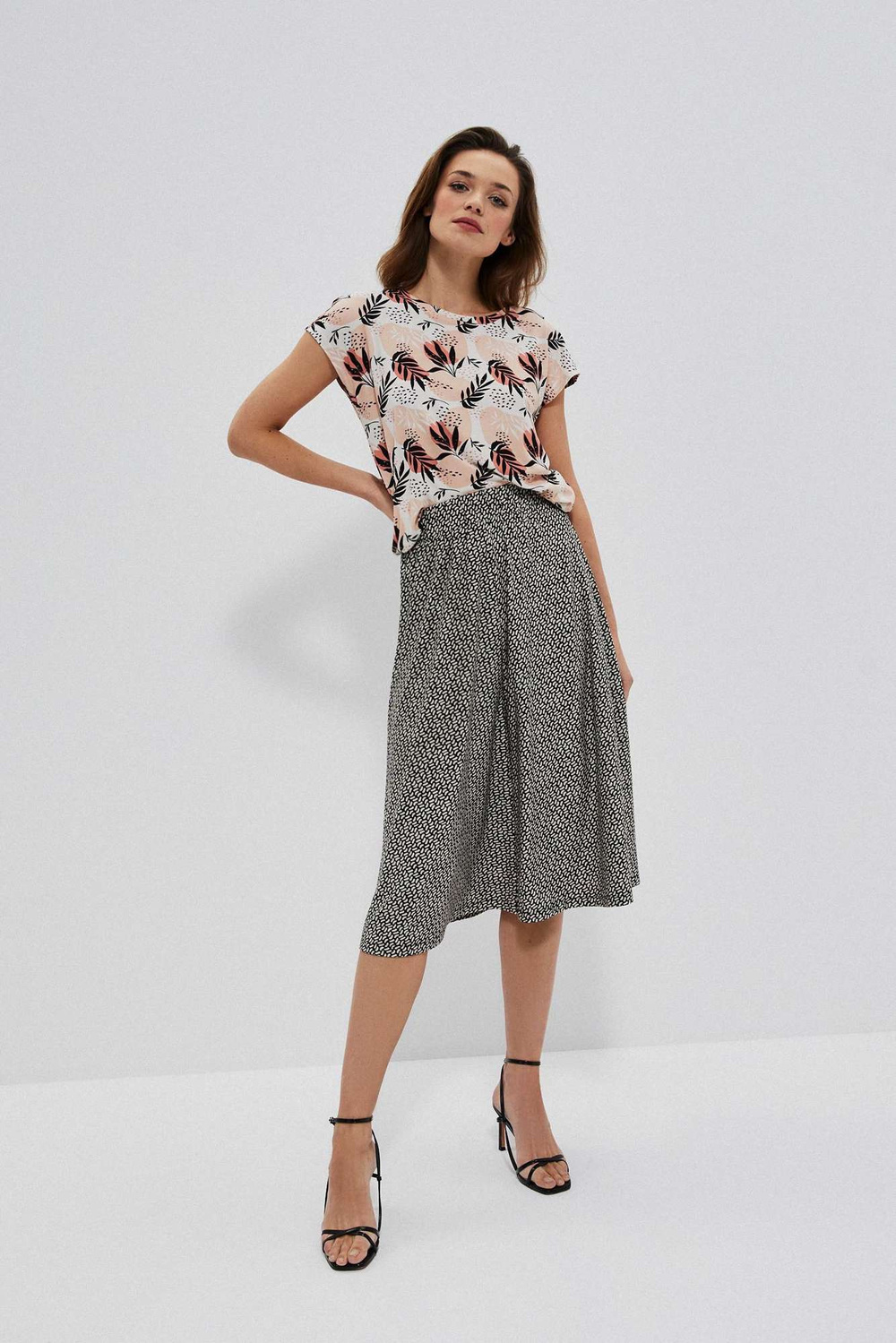 Marisse Skirt With A Small Pattern L-Sc-3712 Black