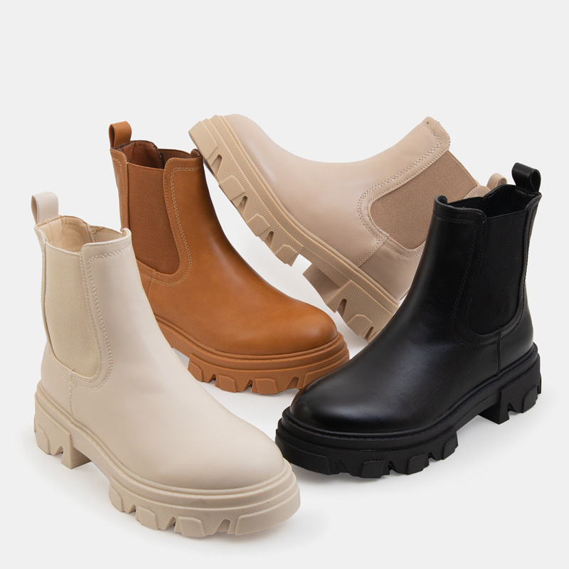 Resti Women&#039;s flat-heeled boots in camel Esta - Footwear