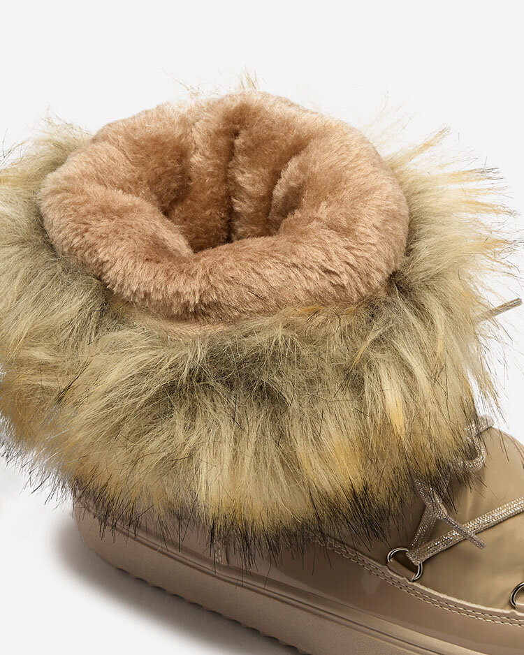 Resti Light brown slip-on boots a&#039;la snow boots for women Gomllo