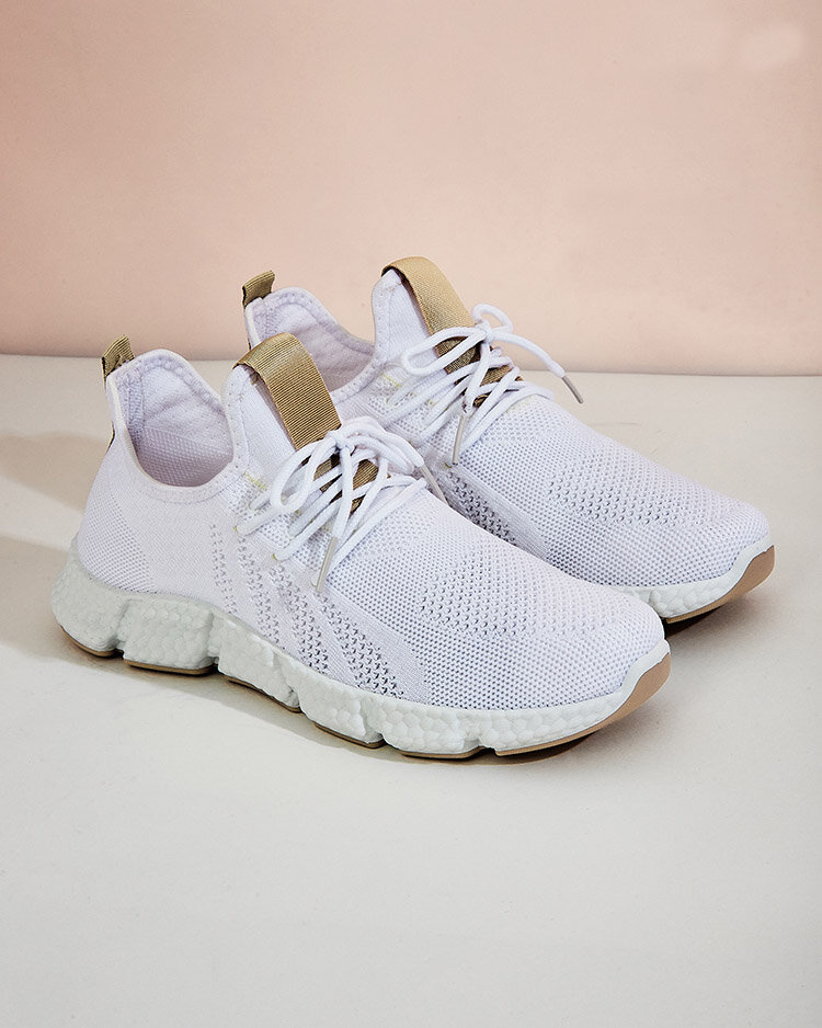 Resti White and beige women&#039;s sports shoes Baym - Footwear