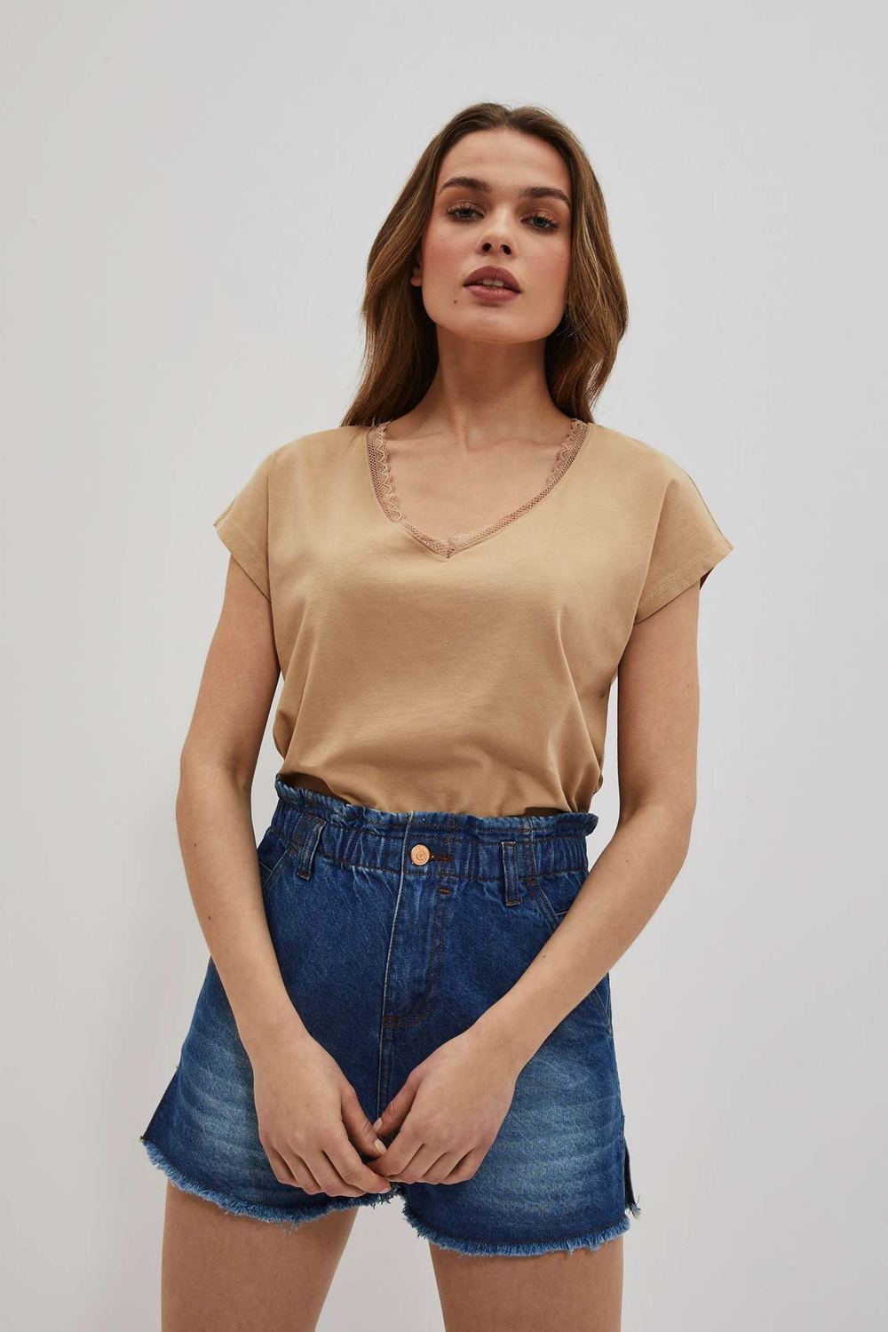 WOMEN'S T-SHIRT L-TS-4032 D.Beige