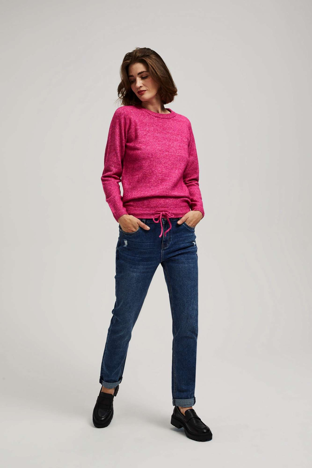 Marisse Navy Blue Boyfriend Jeans