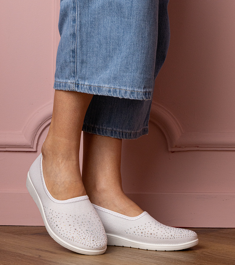 Gemre Tenisi albi de damă cu zirconii Luizet