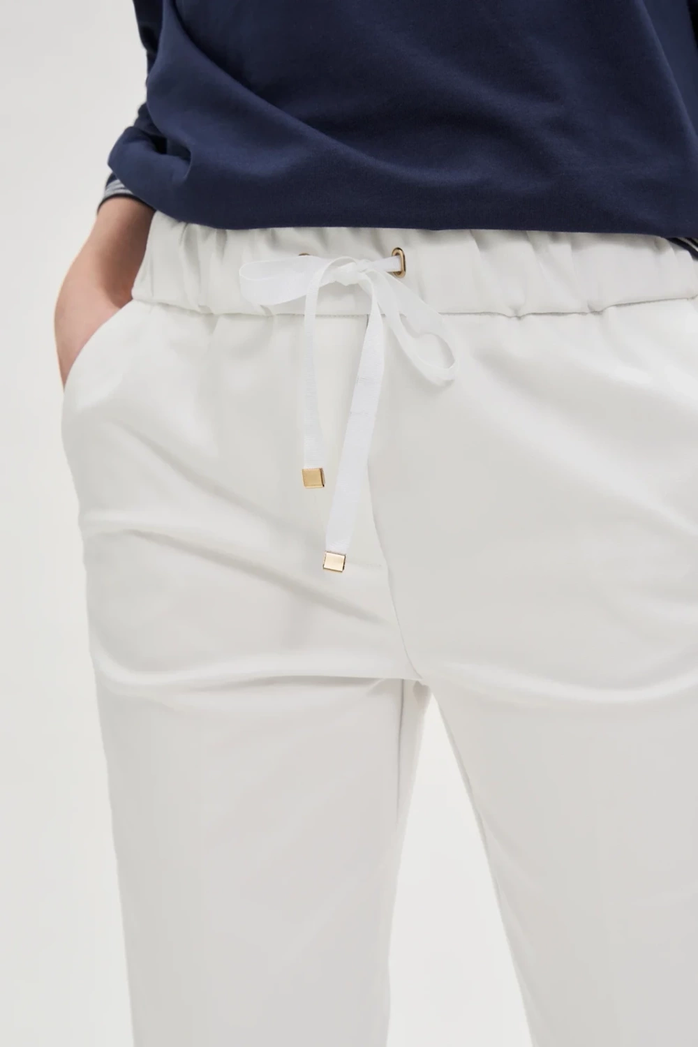 Marisse Women's Trousers L-Sp-4614 White