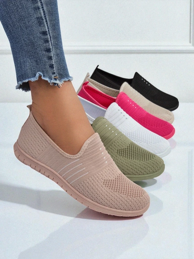 Resti Aelia women&#039;s pink fabric shoes, comfortable flat heel moccasins