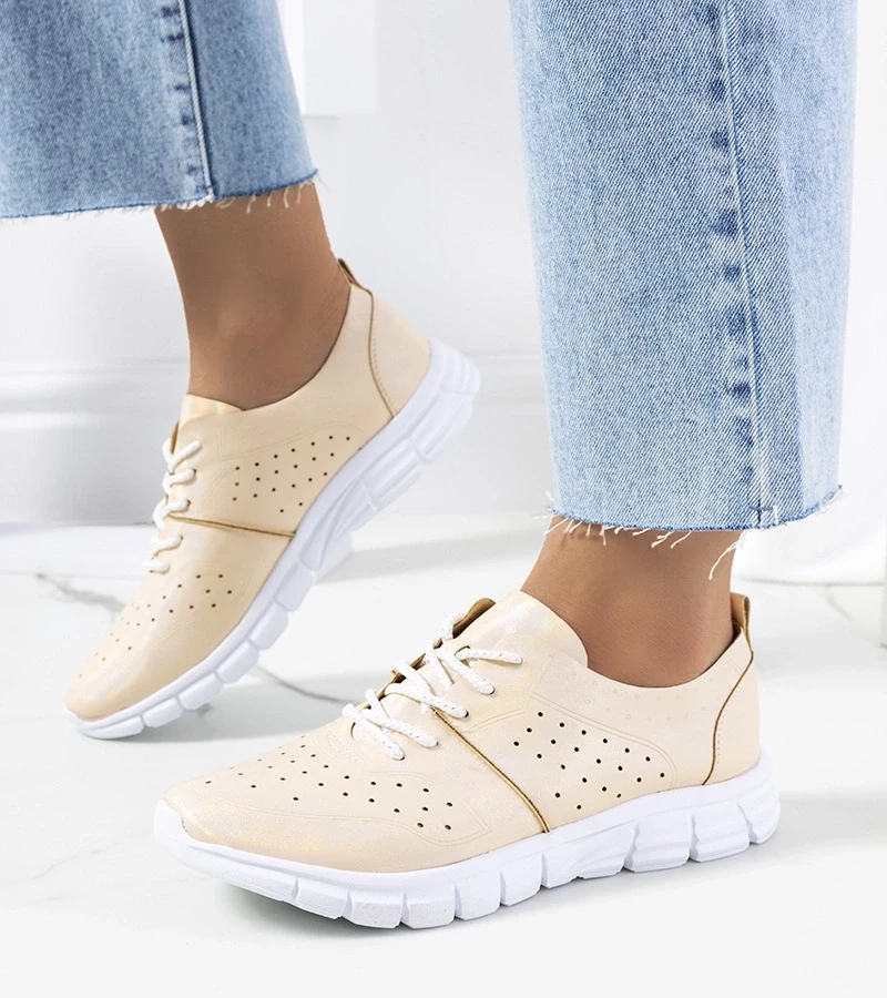 Gemre Pantofi sport holografici aurii de Enid