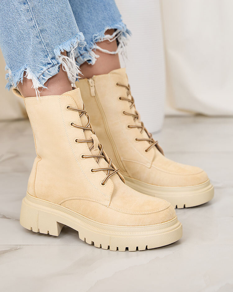 Resti Beige women&#039;s Cacava lace-up boots