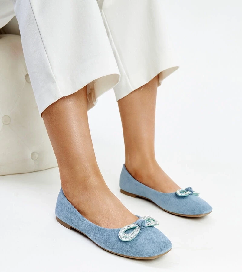 Gemre Balerini albaștri cu fundiță Gaillou