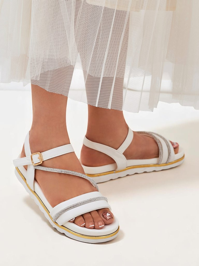 Resti Royal Fashion Women's Rhinestone Wedge Sandals Magnol