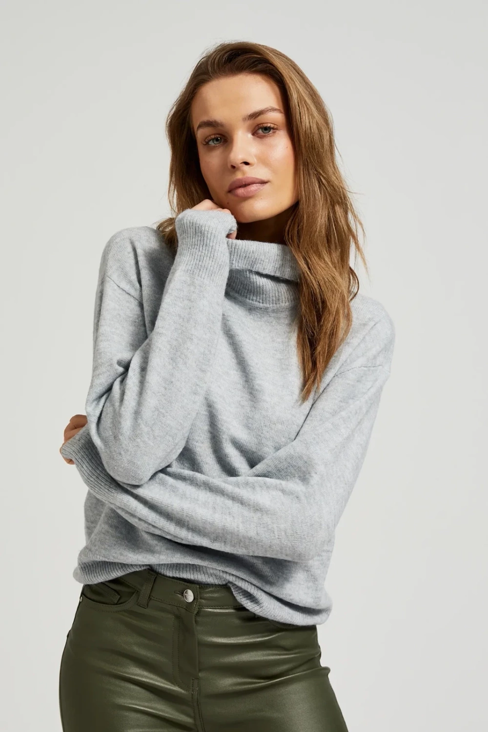 Marisse Women's Sweater Z-Sw-4511 Grey Mel