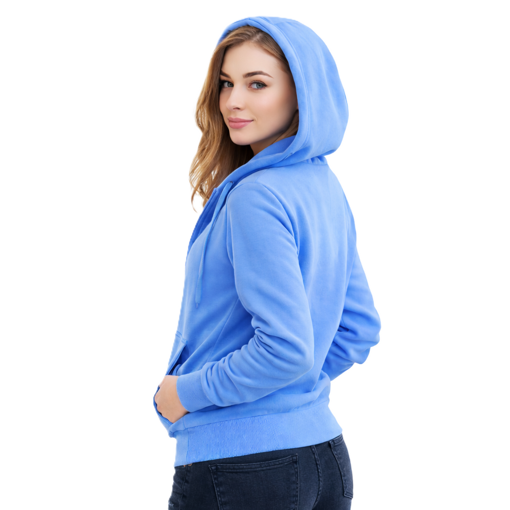 J.STYLE Dámska mikina na zips s kapucňou