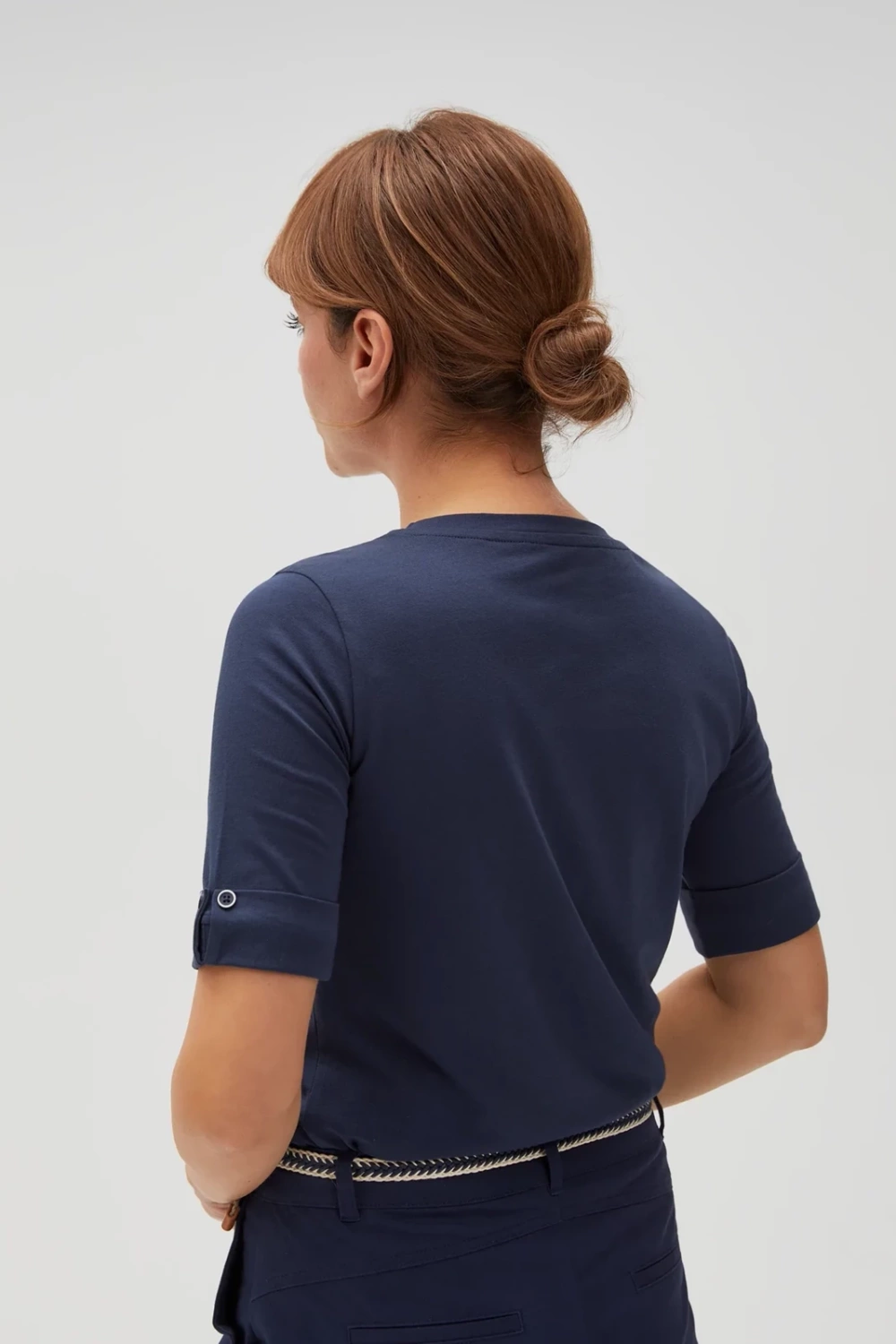 Marisse Women's T-Shirt L-Ts-4616 Navy