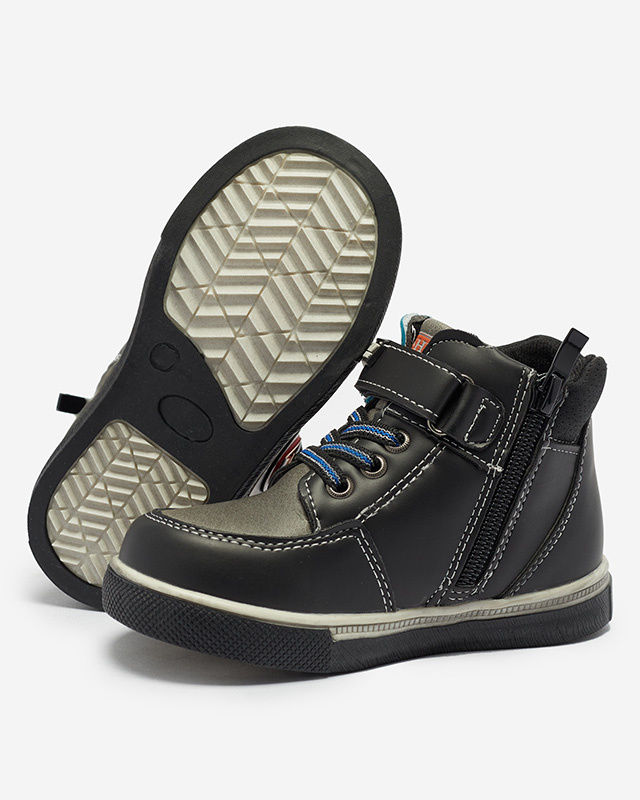 Resti Black boys' boots Wiasio- Footwear