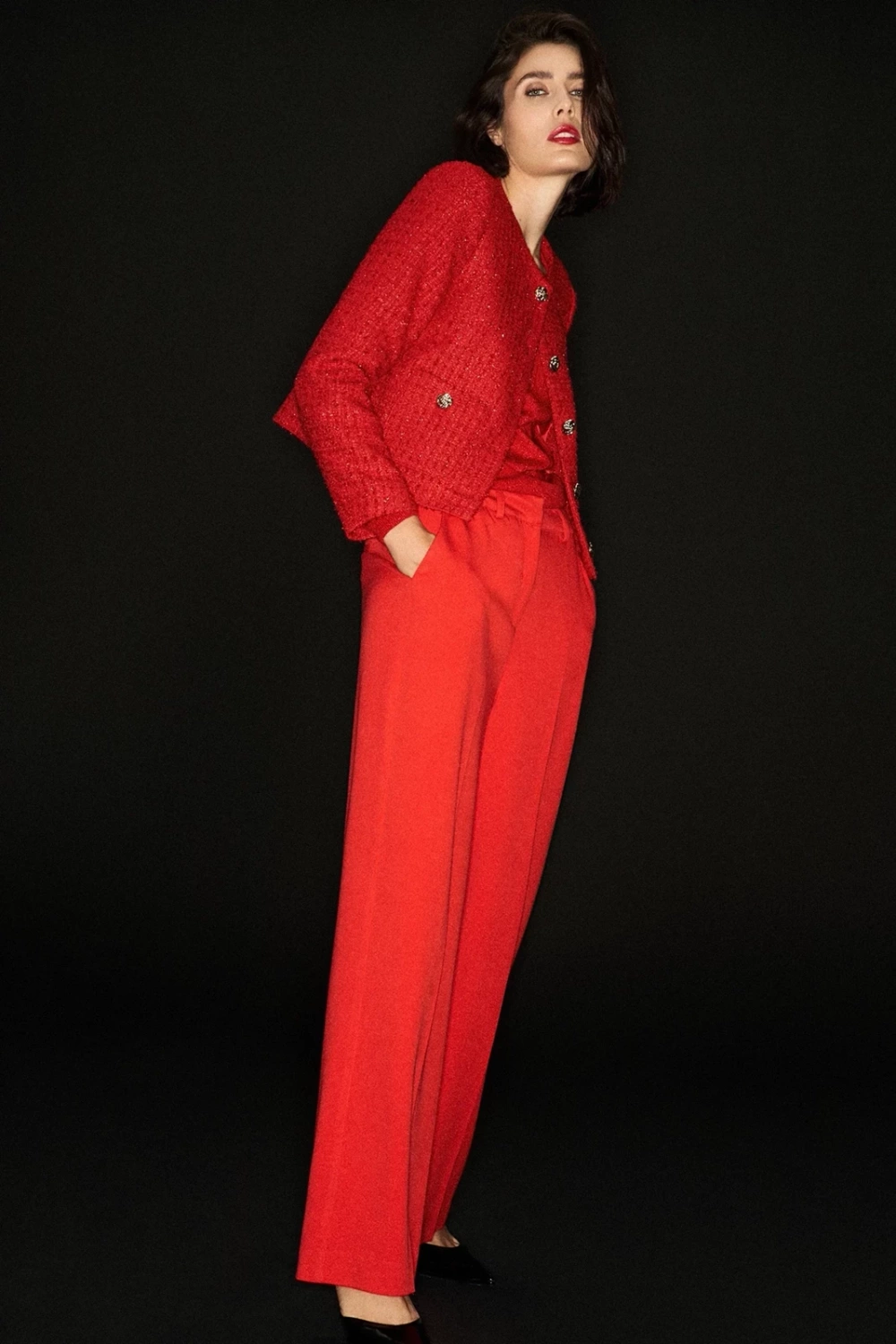 Marisse Women's Trousers Z-Sp-4527 Red