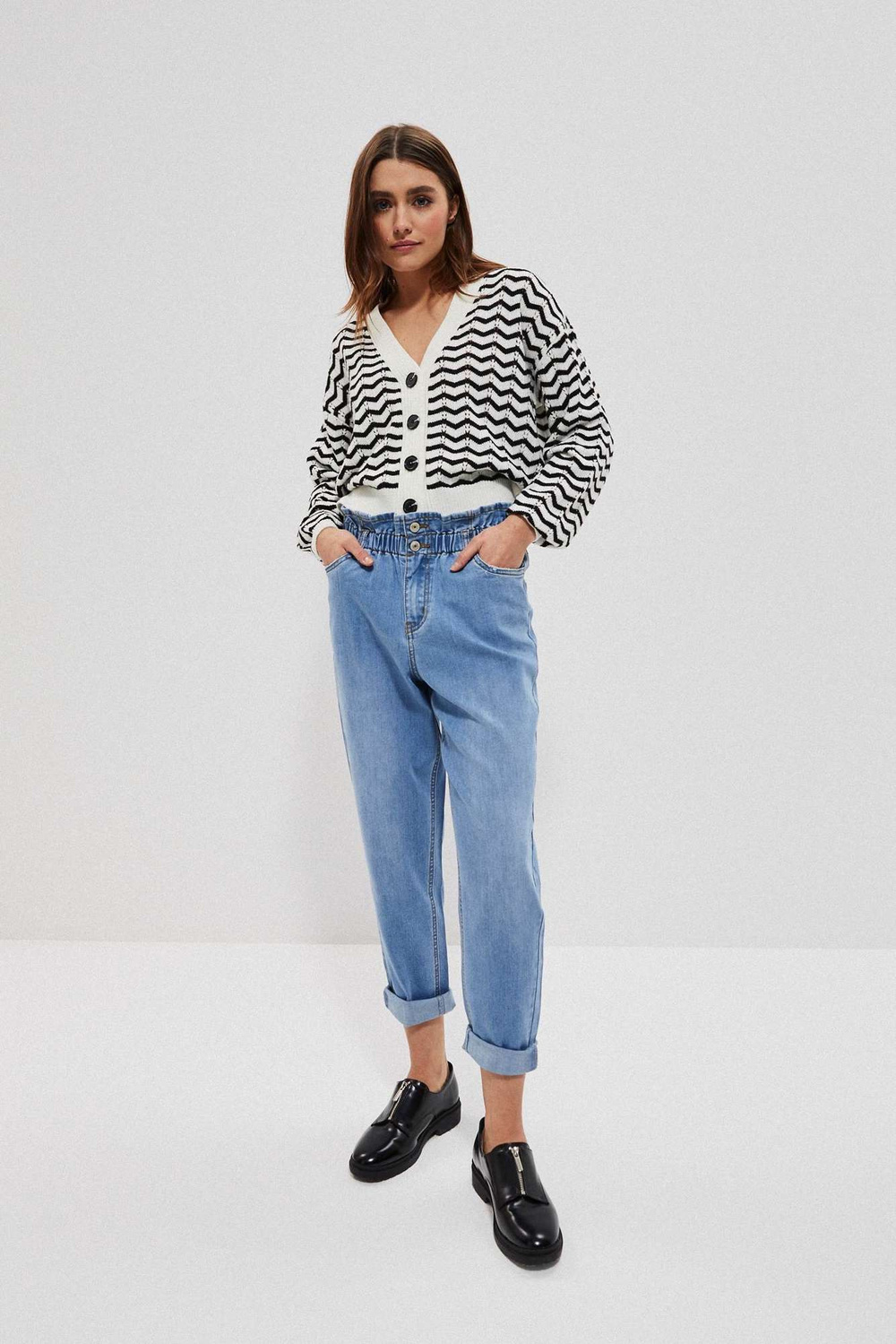 Marisse L-Je-3718 Blue Paperbag Jeans