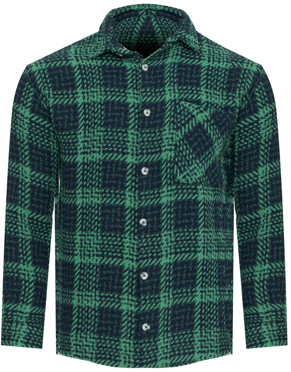 Бомбер яке в зелено и синьо каре