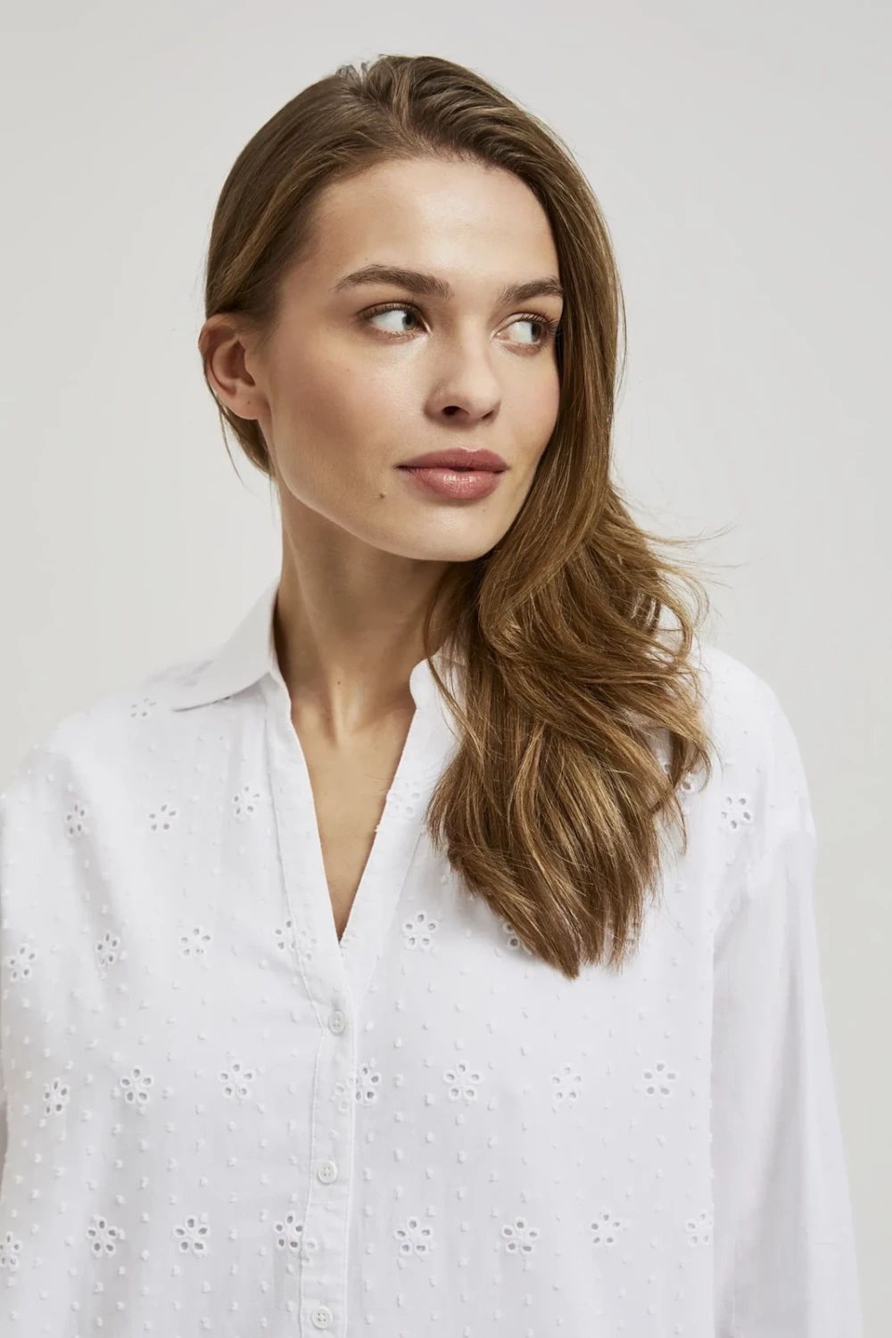 Women's romantic shirt MOODO - white