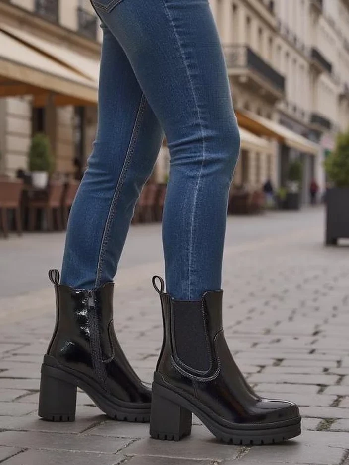 Resti Women's ankle boots on a block heel Foddise