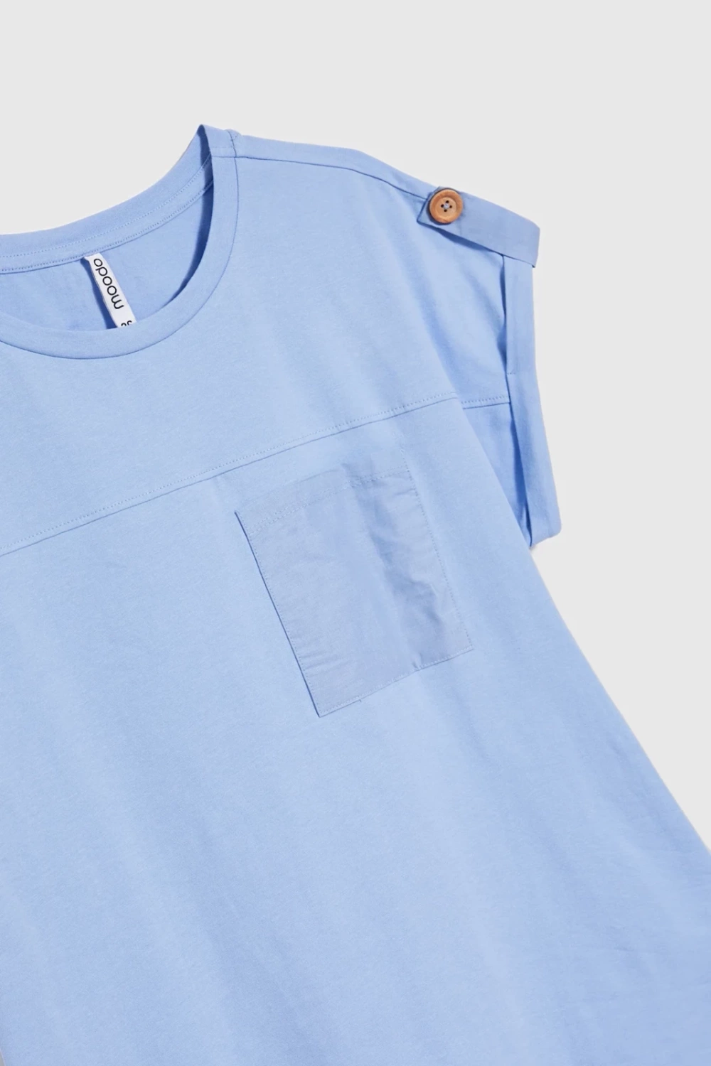 Marisse T-Shirt With A Pocket, Blue