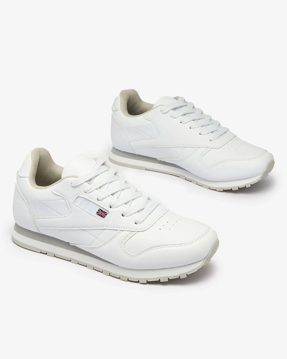 Resti Classic Women&#039;s White and Gray Sports Shoes Reurabos