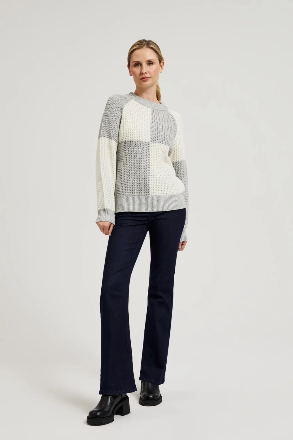 Marisse Women's Sweater Z-Sw-4500 Off White_Grey