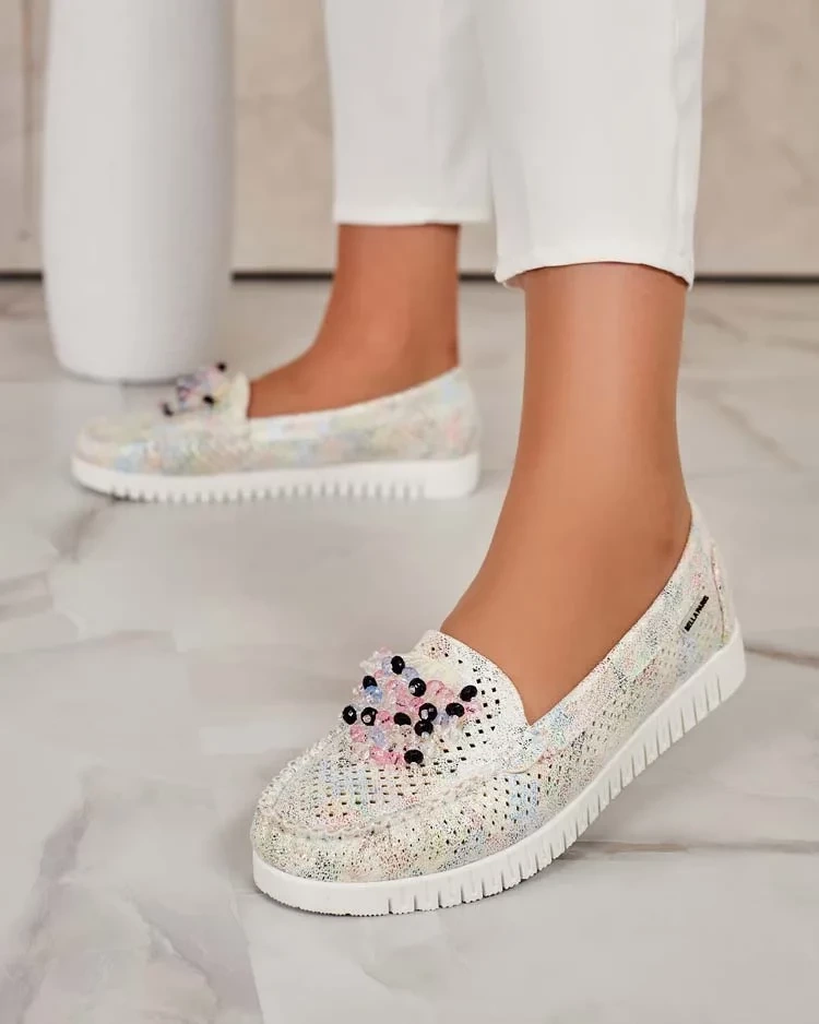 Resti Women&#039;s beaded openwork moccasins Namis