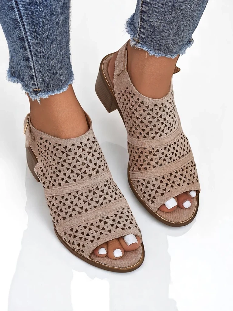 Resti Women&#039;s Elira Openwork Low Heel Sandals