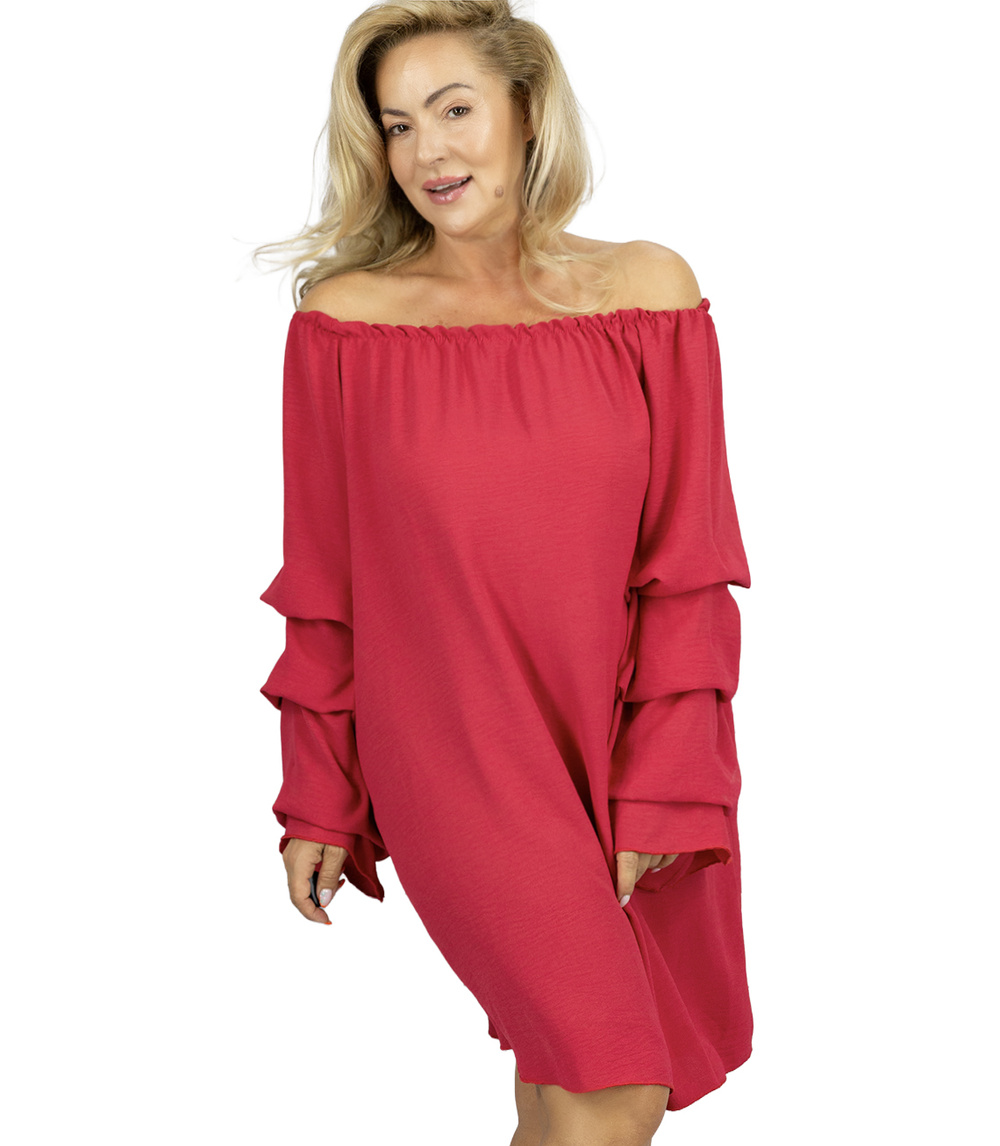 Pri Spanish midi dress with buffet ruffles on sleeves BELLA