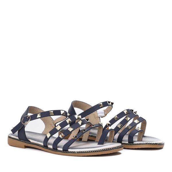 Resti Navy sandals with gold studs Sokoto - Footwear