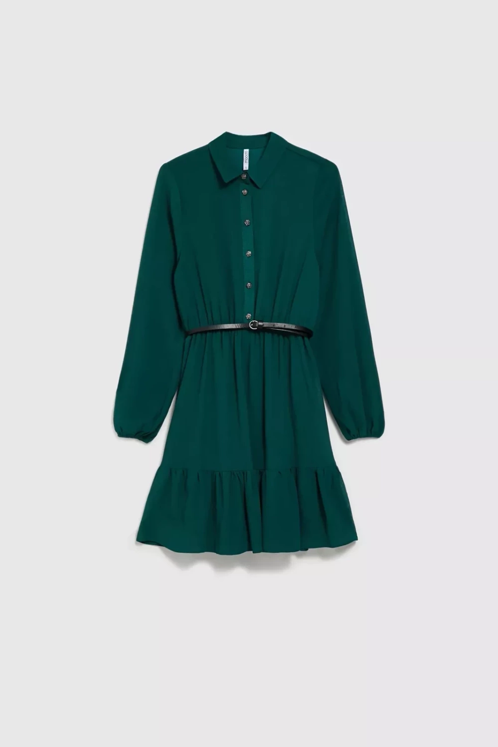 Marisse Dress With A Flared Bottom And A Belt
