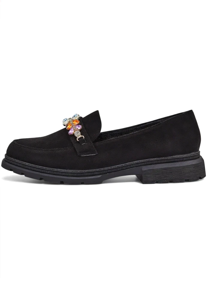 Resti Eco suede women's moccasins with beads Namisse