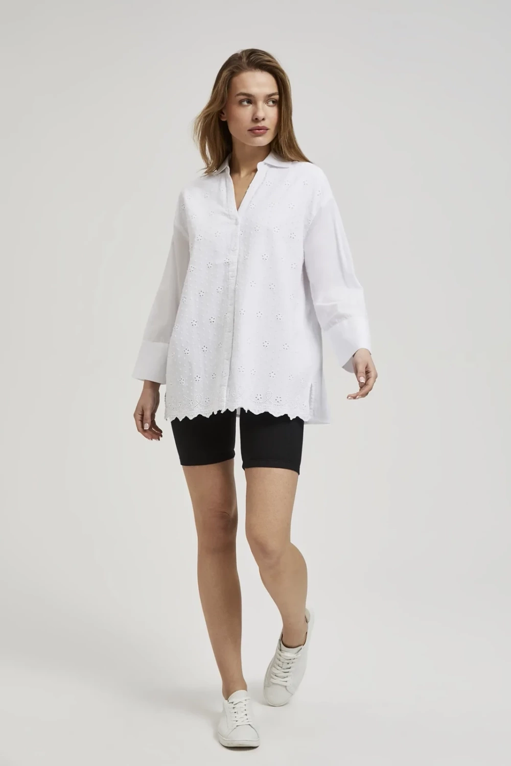 Women's romantic shirt MOODO - white