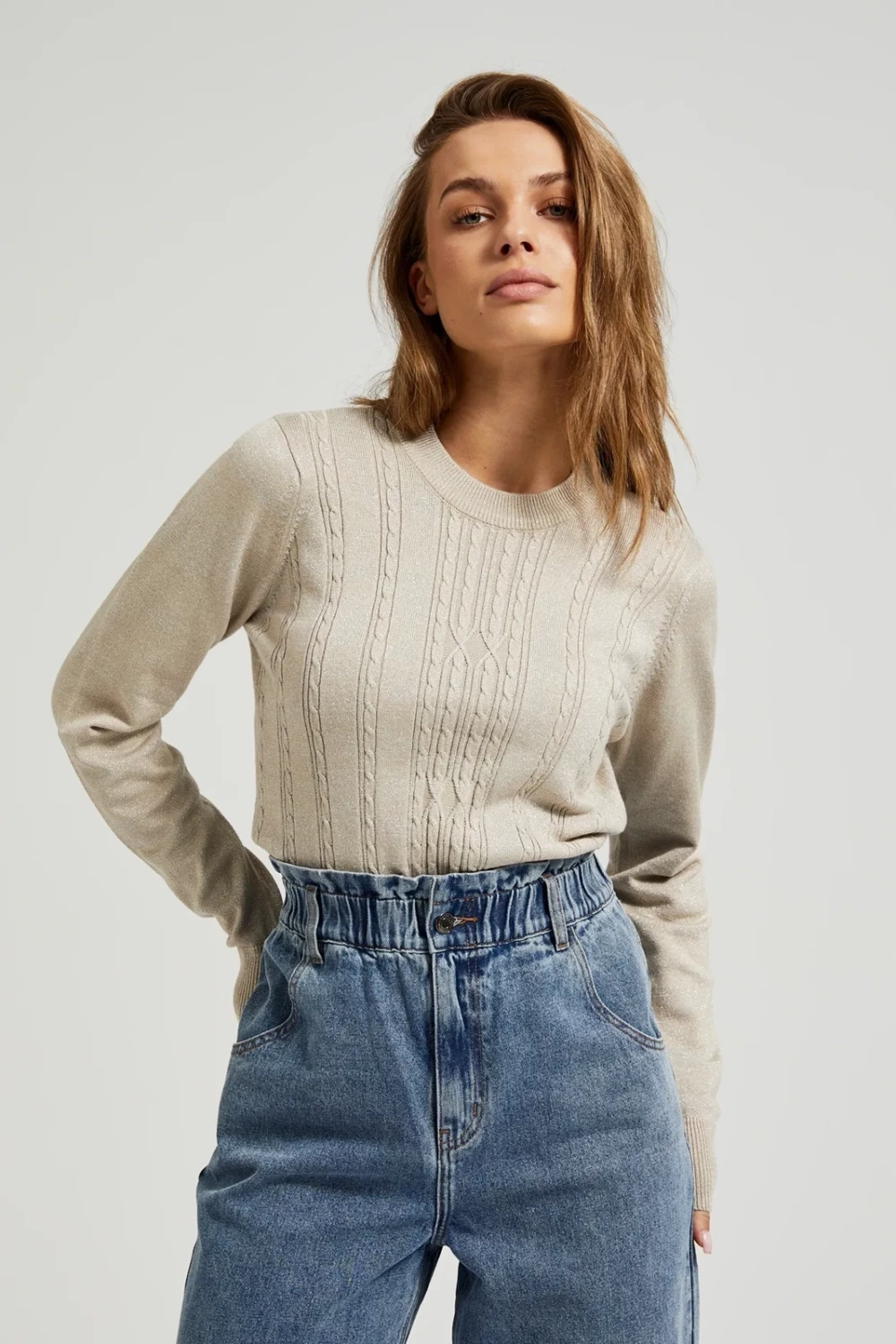 Marisse Women&#039;s Sweater Z-Sw-4546 L.Beige