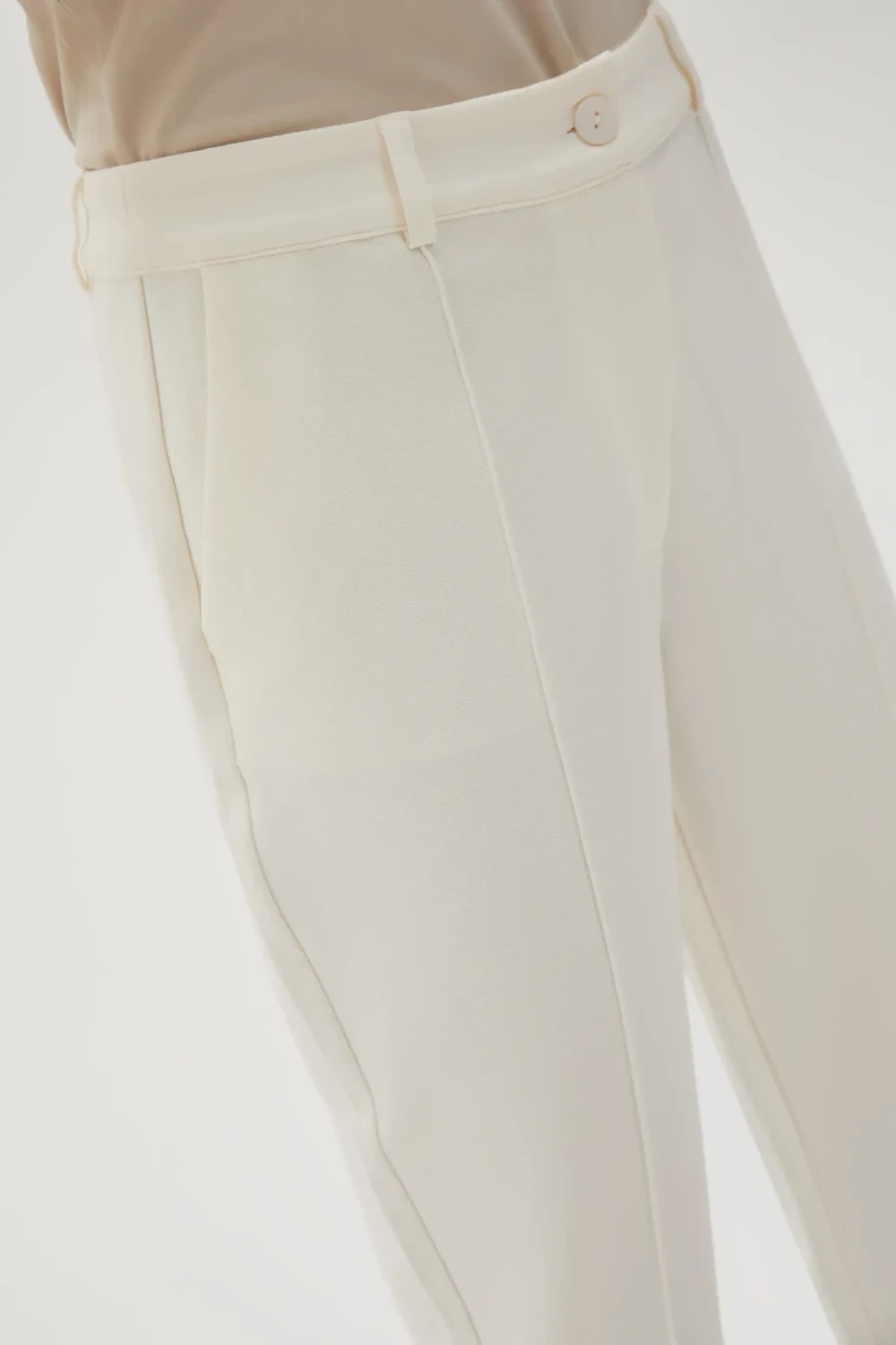 Marisse Women's Trousers L-Sp-4605 Off White