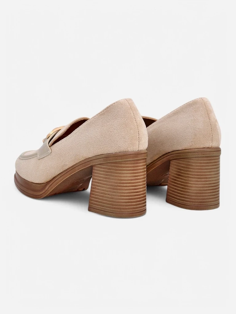 Resti Women&#039;s moccasins on a block heel Qeroy