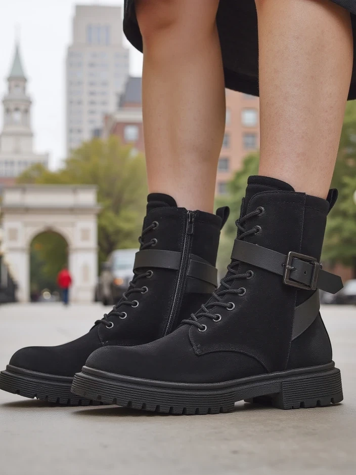 Resti Black women's worker-style ankle boots Miros