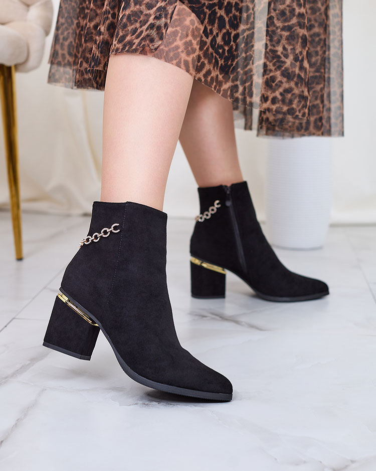 Resti Black women&#039;s boots with upper a&#039;la sock Foldaf- Footwear