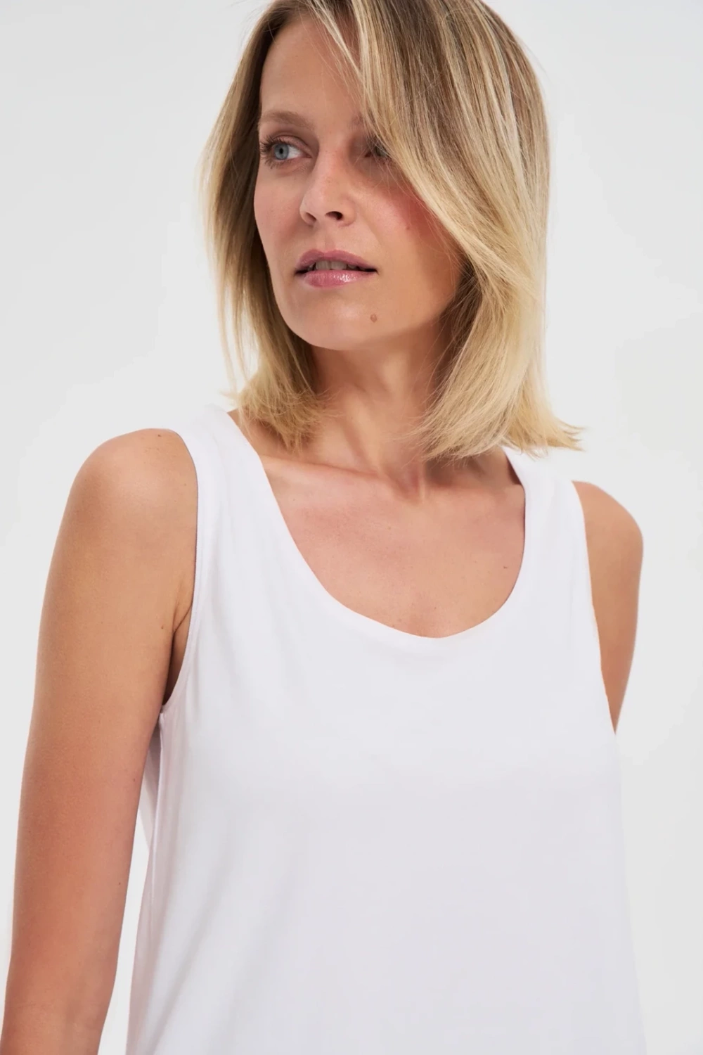 Marisse White Cotton Top