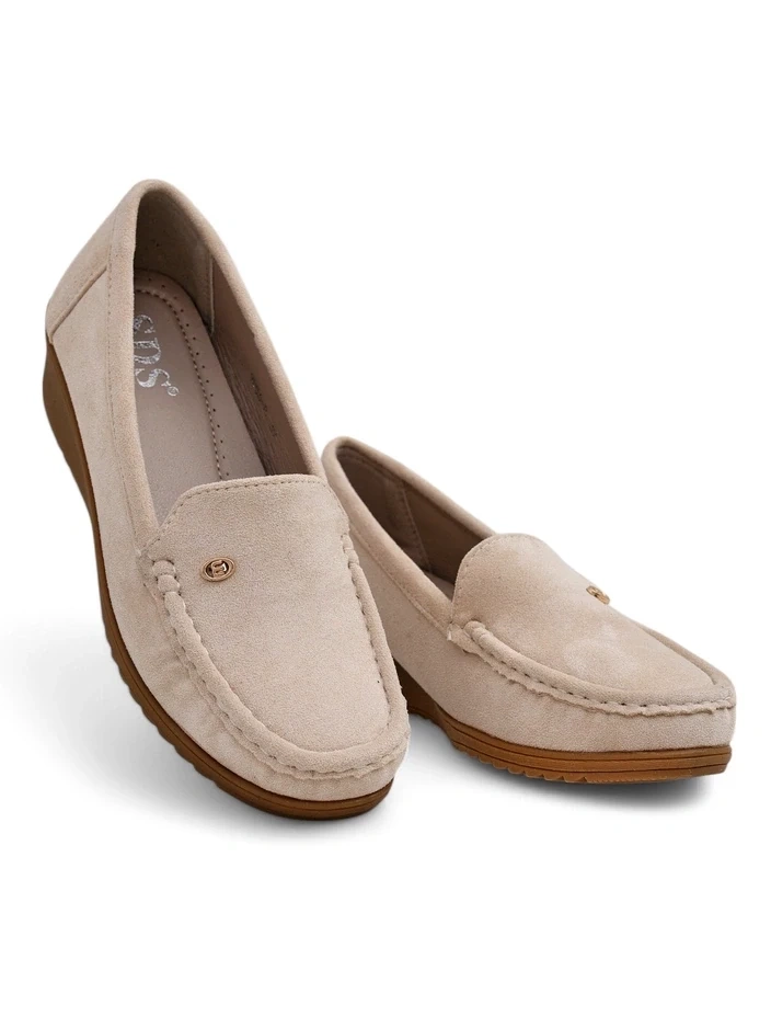 Resti Women&#039;s moccasins on a low wedge Lepolt