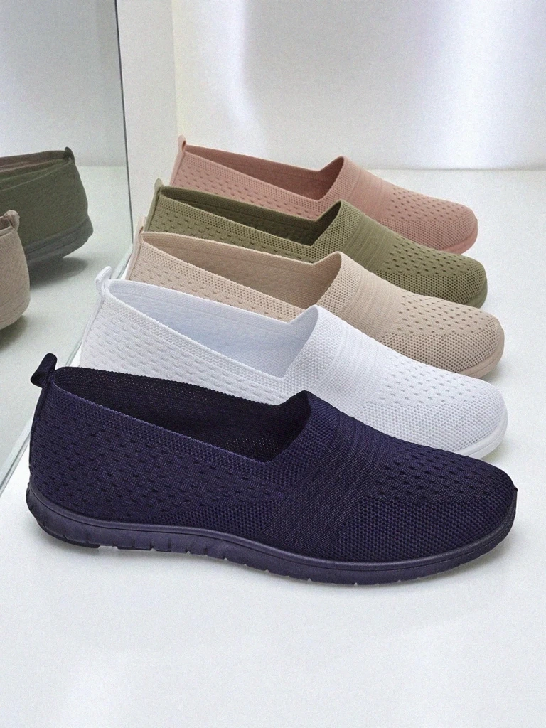 Resti Lyra Navy Blue Women&#039;s Moccasins Breathable Fabric Flat Sole