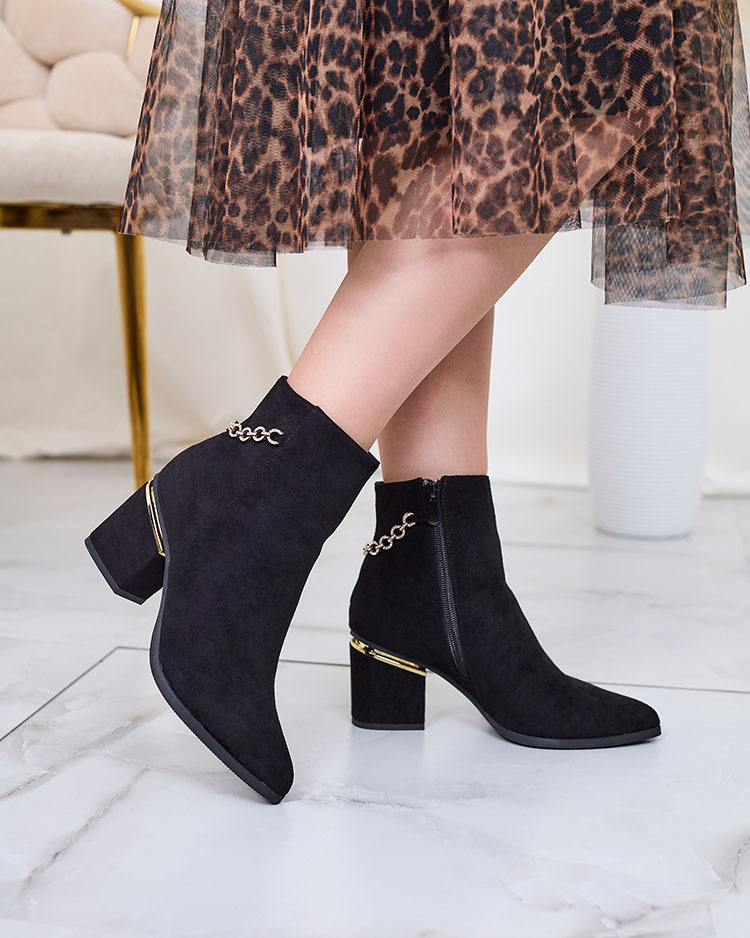 Resti Black women&#039;s boots with upper a&#039;la sock Foldaf- Footwear