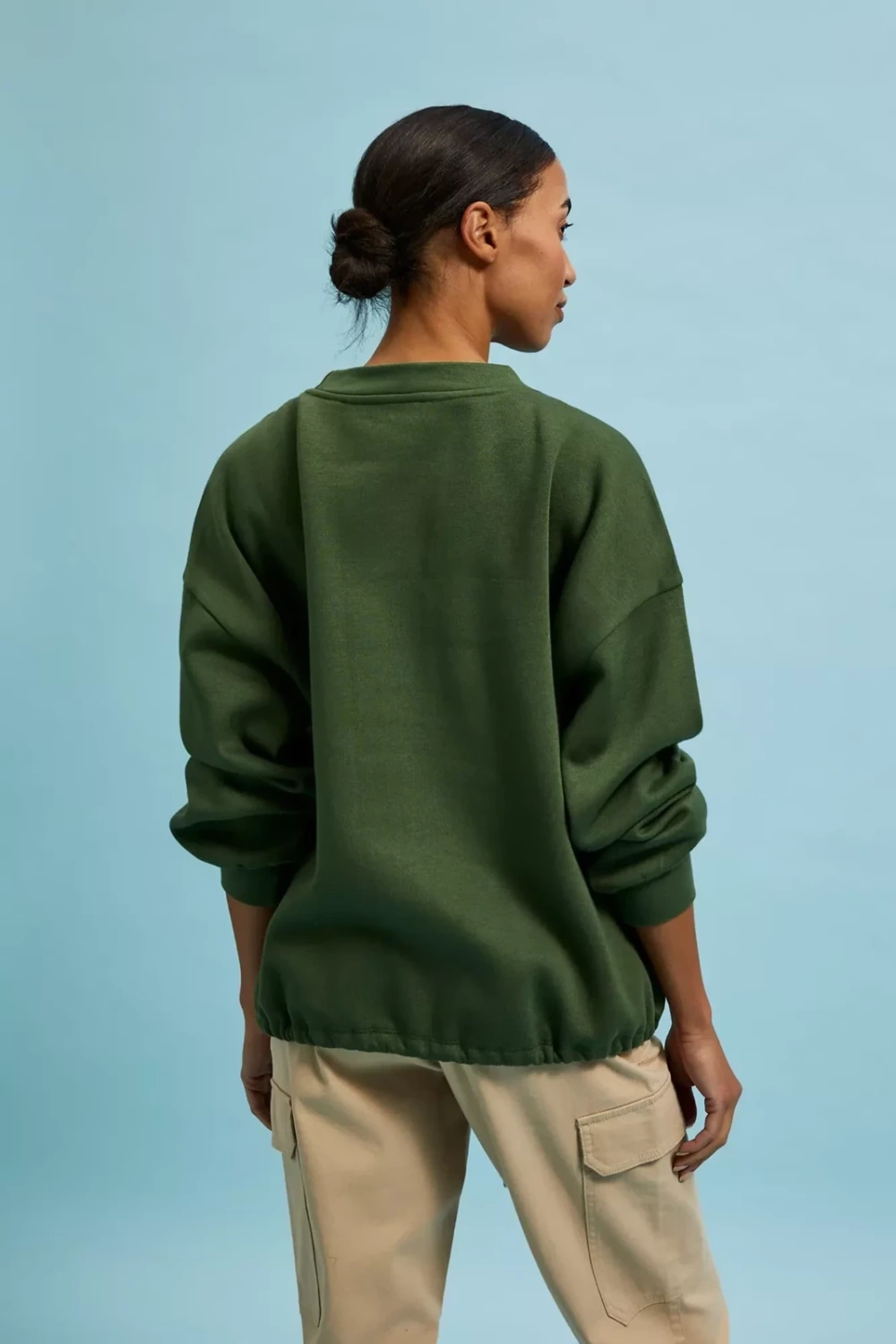 Marisse Women&#039;s Sweatshirt L-Bl-4311 Khaki
