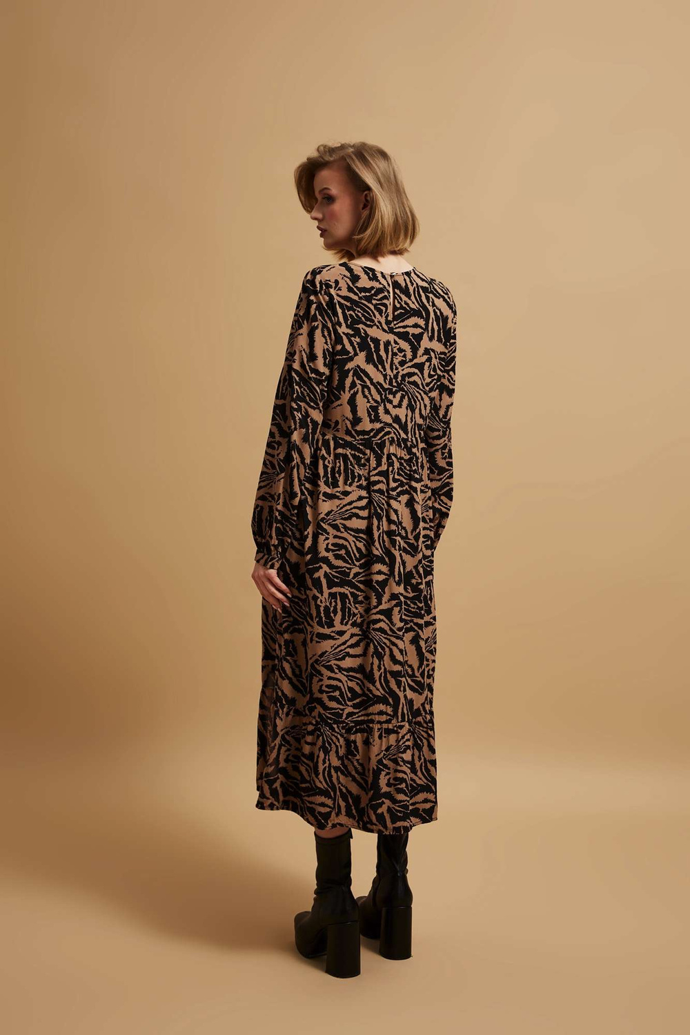 Marisse Patterned Midi Dress