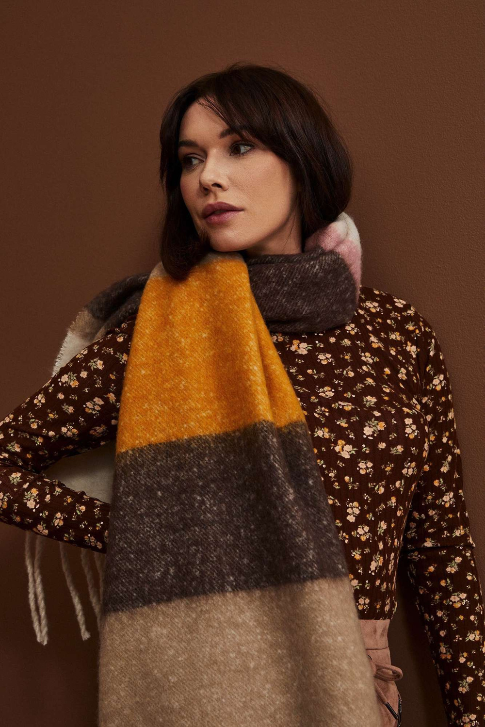 Marisse Striped scarf