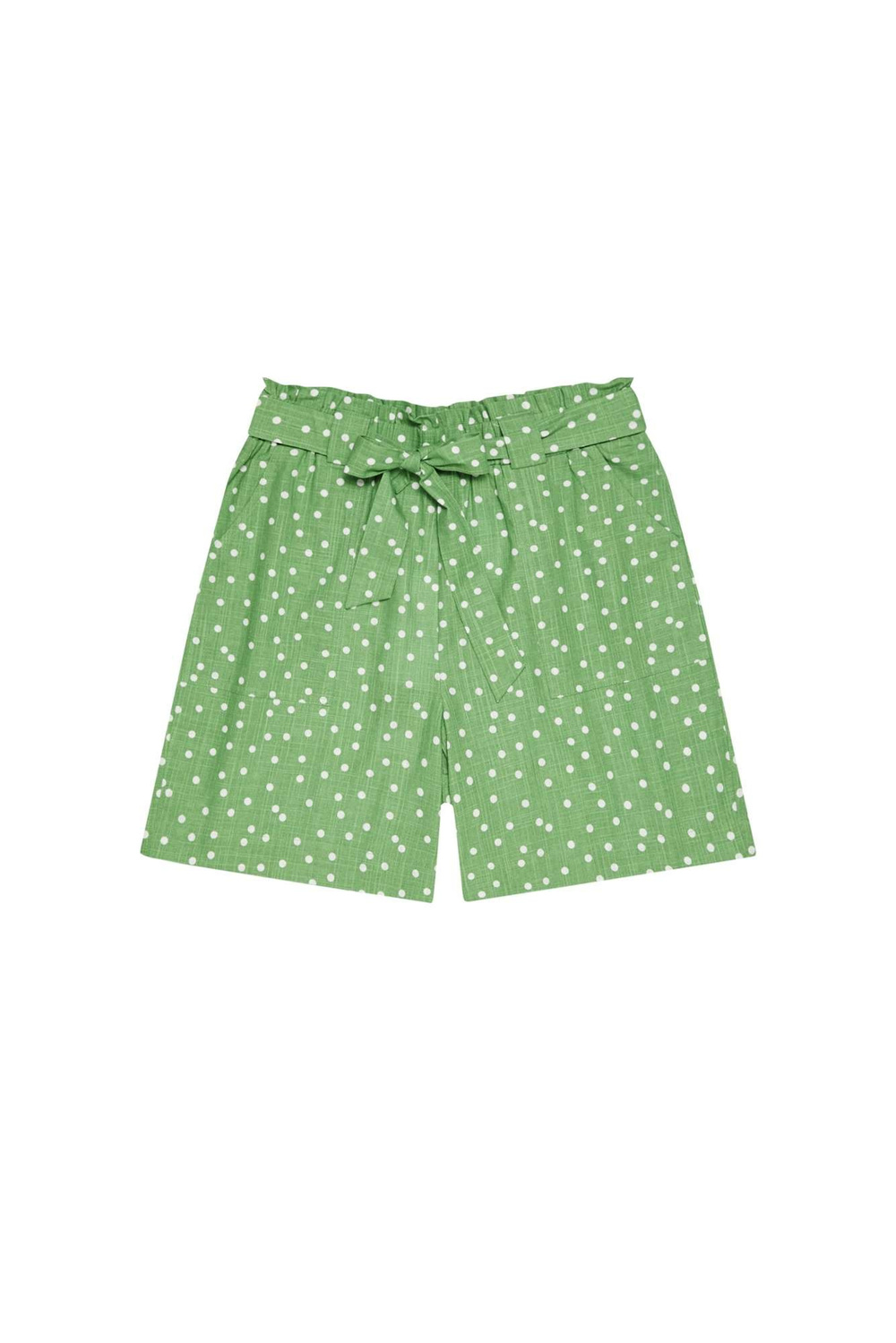 Cotton shorts with polka dots