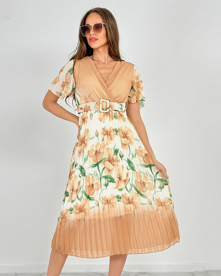 Resti Women's pleated floral midi dress