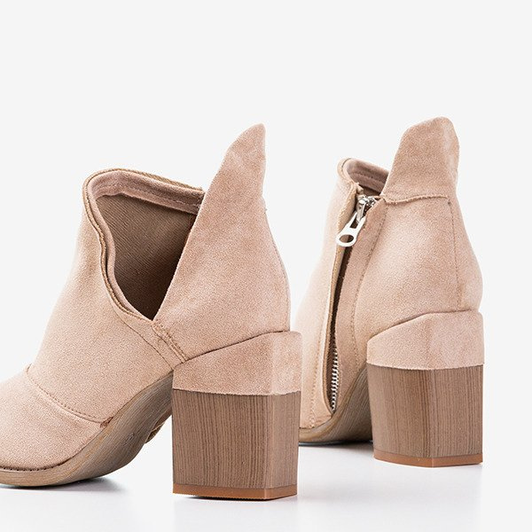 Resti Beige women&#039;s boots on a post with cutouts Cintura - Footwear