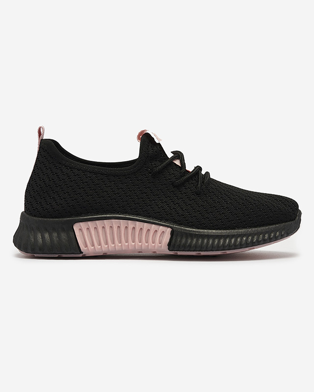 Resti Black women&#039;s sports shoes with pink inserts Keteti - Footwear