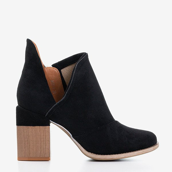 Resti Black women's stiletto boots with cutouts Cintura - Footwear